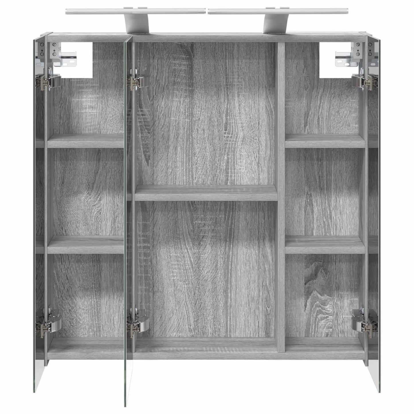 vidaXL Bathroom Mirror Cabinet Grey Sonoma 70 x 14.5 x 70 cm