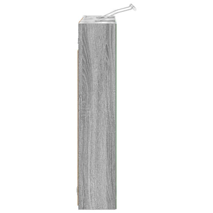 vidaXL Bathroom Mirror Cabinet Grey Sonoma 70 x 14.5 x 70 cm