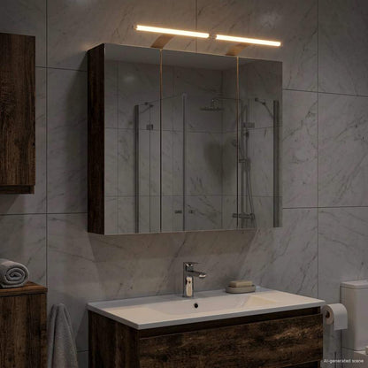 vidaXL Bathroom Mirror Cabinet Old Wood 70 x 14.5 x 70 cm
