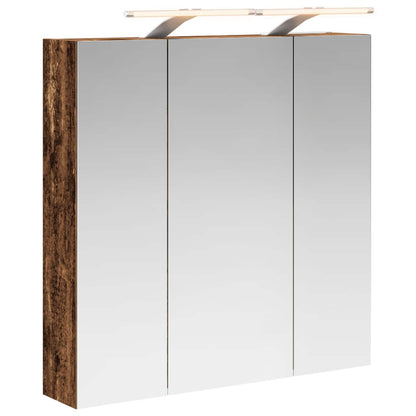 vidaXL Bathroom Mirror Cabinet Old Wood 70 x 14.5 x 70 cm