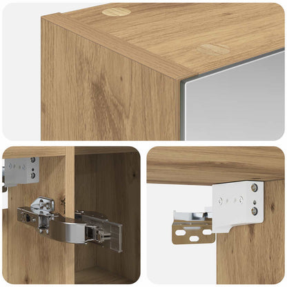 vidaXL Bathroom Mirror Cabinet Artisian Oak 70 x 14.5 x 70 cm