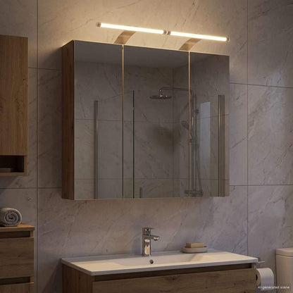 vidaXL Bathroom Mirror Cabinet Artisian Oak 70 x 14.5 x 70 cm