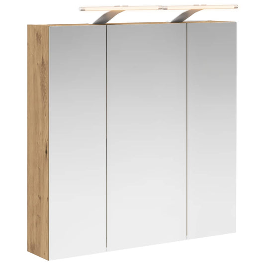 vidaXL Bathroom Mirror Cabinet Artisian Oak 70 x 14.5 x 70 cm