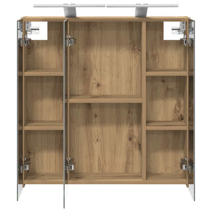 vidaXL Bathroom Mirror Cabinet Artisian Oak 70 x 14.5 x 70 cm