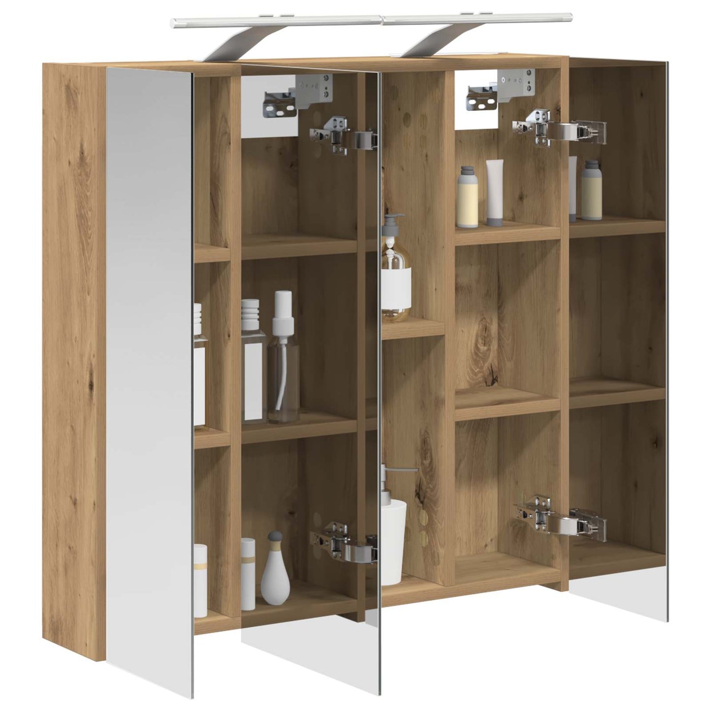 vidaXL Bathroom Mirror Cabinet Artisian Oak 70 x 14.5 x 70 cm