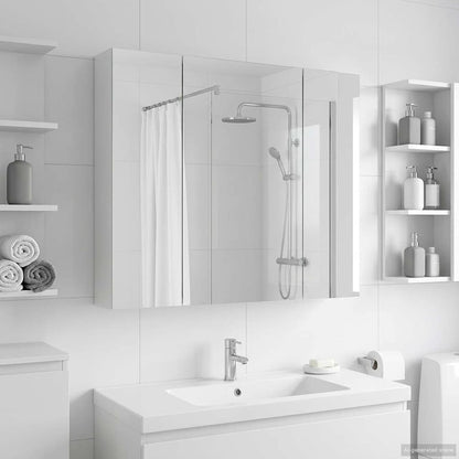 vidaXL Bathroom Mirror Cabinet White 80 x 14.5 x 70 cm Engineered wood