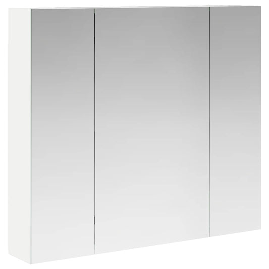 vidaXL Bathroom Mirror Cabinet White 80 x 14.5 x 70 cm Engineered wood