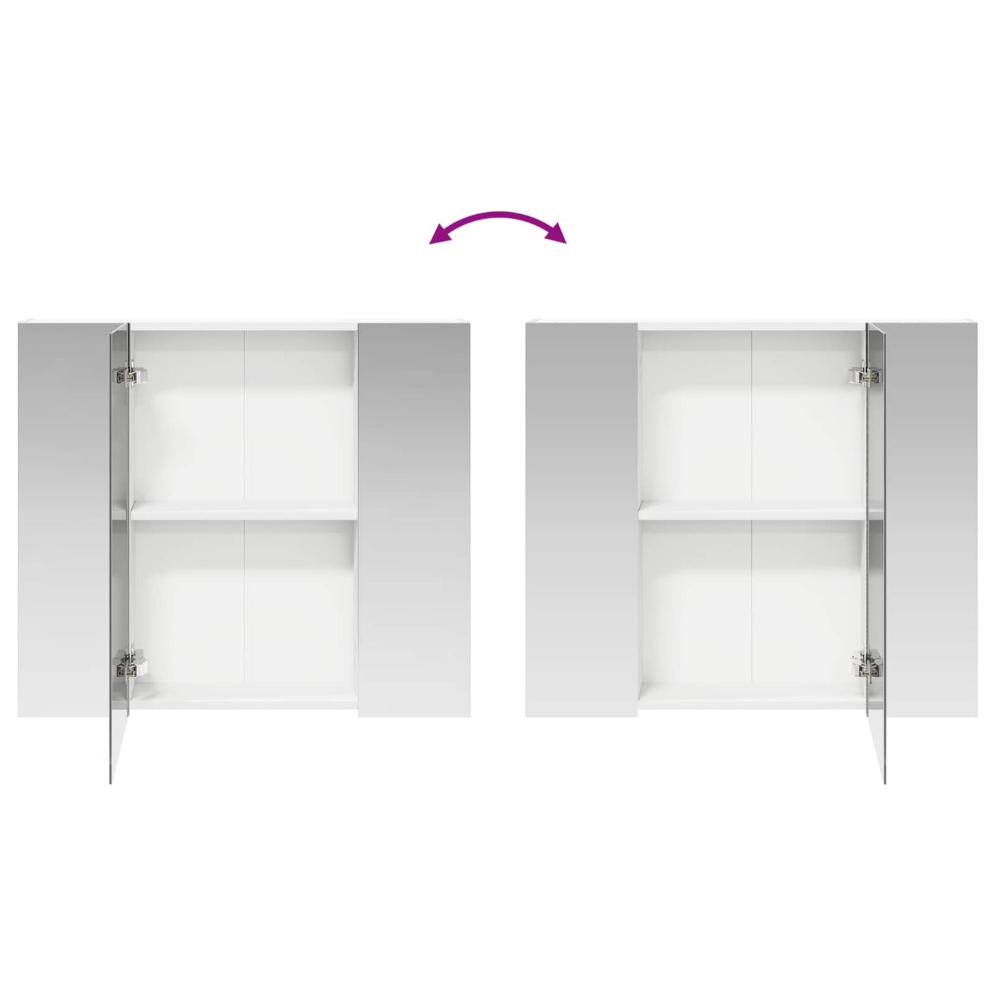 vidaXL Bathroom Mirror Cabinet White 80 x 14.5 x 70 cm Engineered wood