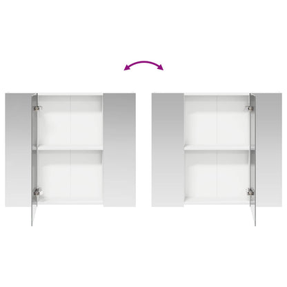 vidaXL Bathroom Mirror Cabinet White 80 x 14.5 x 70 cm Engineered wood