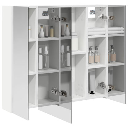 vidaXL Bathroom Mirror Cabinet White 80 x 14.5 x 70 cm Engineered wood