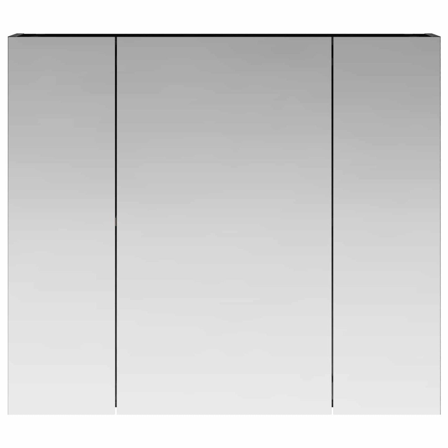 vidaXL Bathroom Mirror Cabinet with Shelf Black Oak 80 x 14.5 x 70 cm