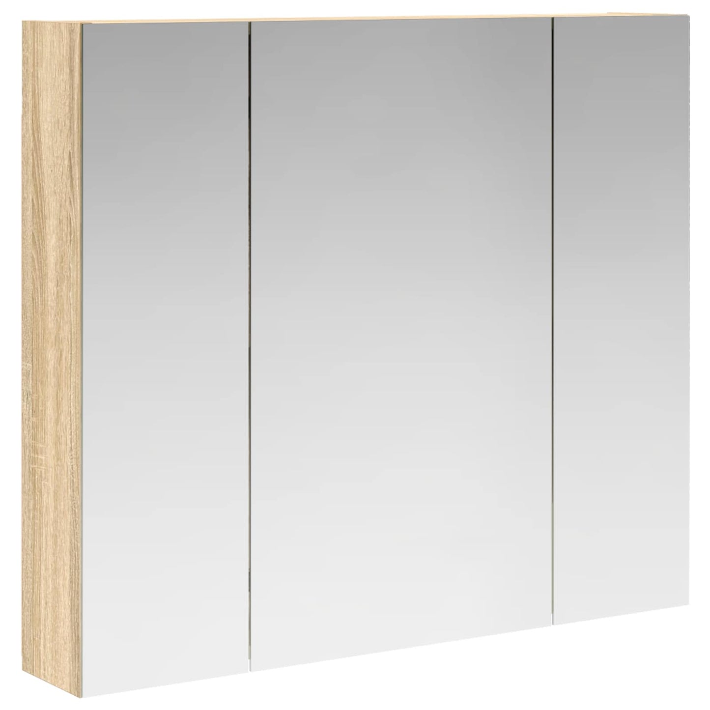 vidaXL Bathroom Mirror Cabinet with Shelf Sonoma Oak 80 x 14.5 x 70 cm