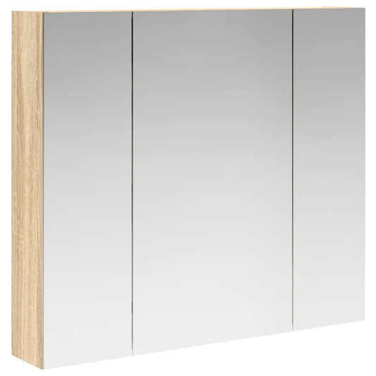vidaXL Bathroom Mirror Cabinet with Shelf Sonoma Oak 80 x 14.5 x 70 cm
