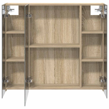 vidaXL Bathroom Mirror Cabinet with Shelf Sonoma Oak 80 x 14.5 x 70 cm