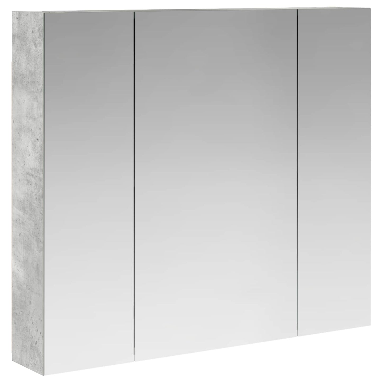 vidaXL Bathroom Mirror Cabinet Concrete Grey 80 x 14.5 x 70 cm
