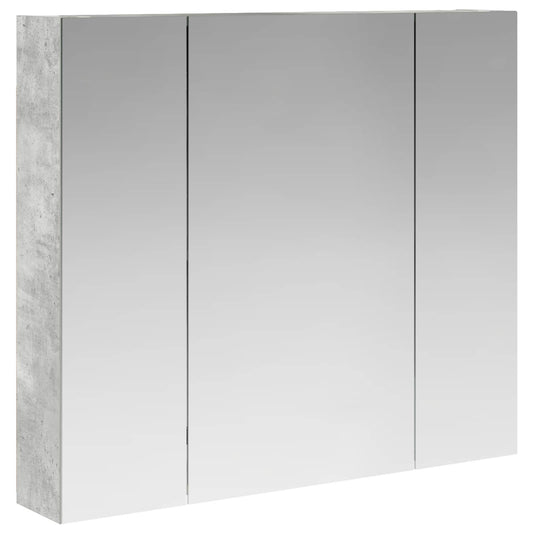 vidaXL Bathroom Mirror Cabinet Concrete Grey 80 x 14.5 x 70 cm