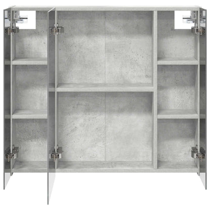 vidaXL Bathroom Mirror Cabinet Concrete Grey 80 x 14.5 x 70 cm
