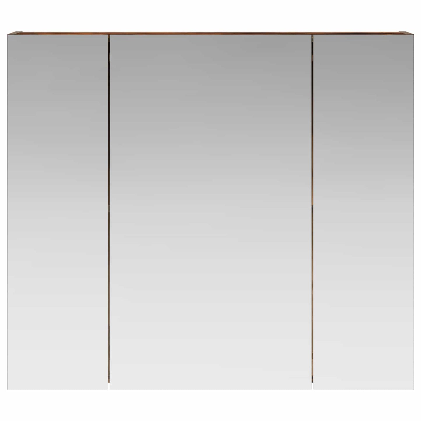 vidaXL Bathroom Mirror Cabinet with Shelf Smoked Oak 80 x 14.5 x 70 cm