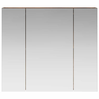 vidaXL Bathroom Mirror Cabinet with Shelf Smoked Oak 80 x 14.5 x 70 cm