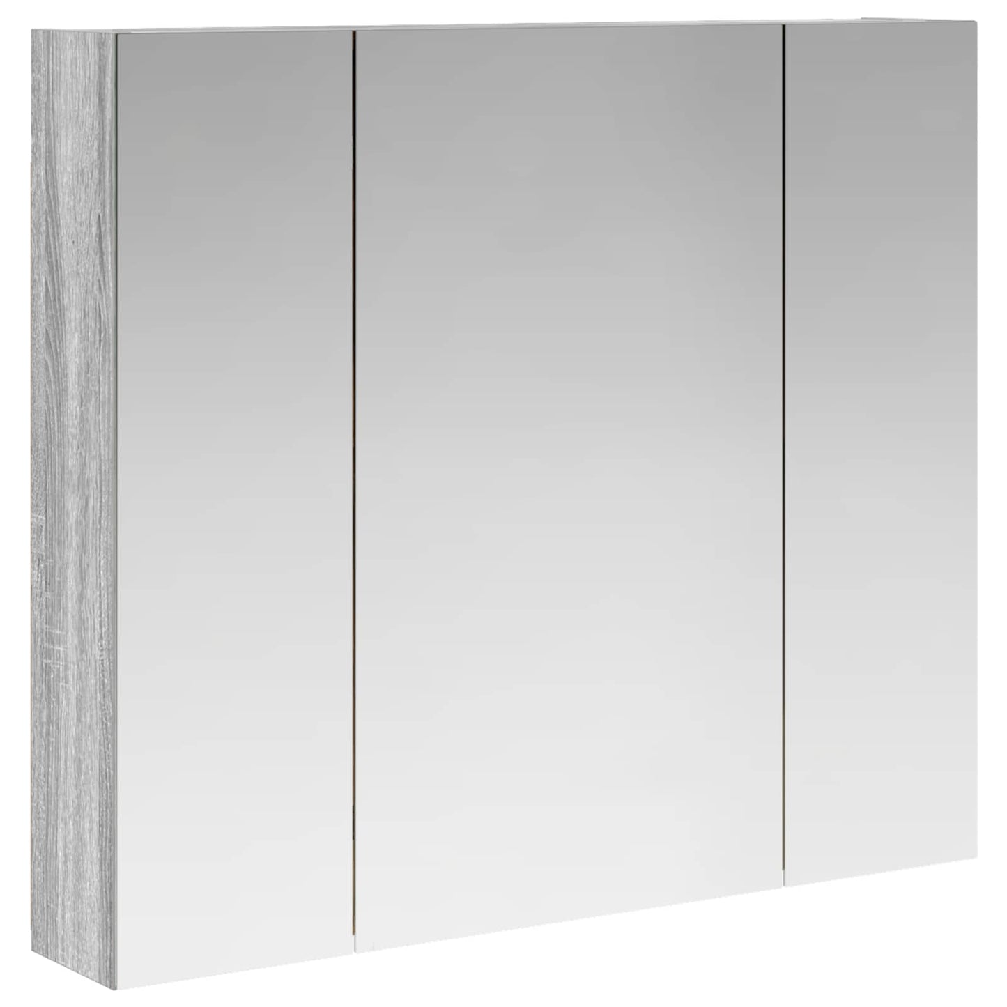 vidaXL Bathroom Mirror Cabinet with Door Grey Sonoma 80 x 14.5 x 70 cm