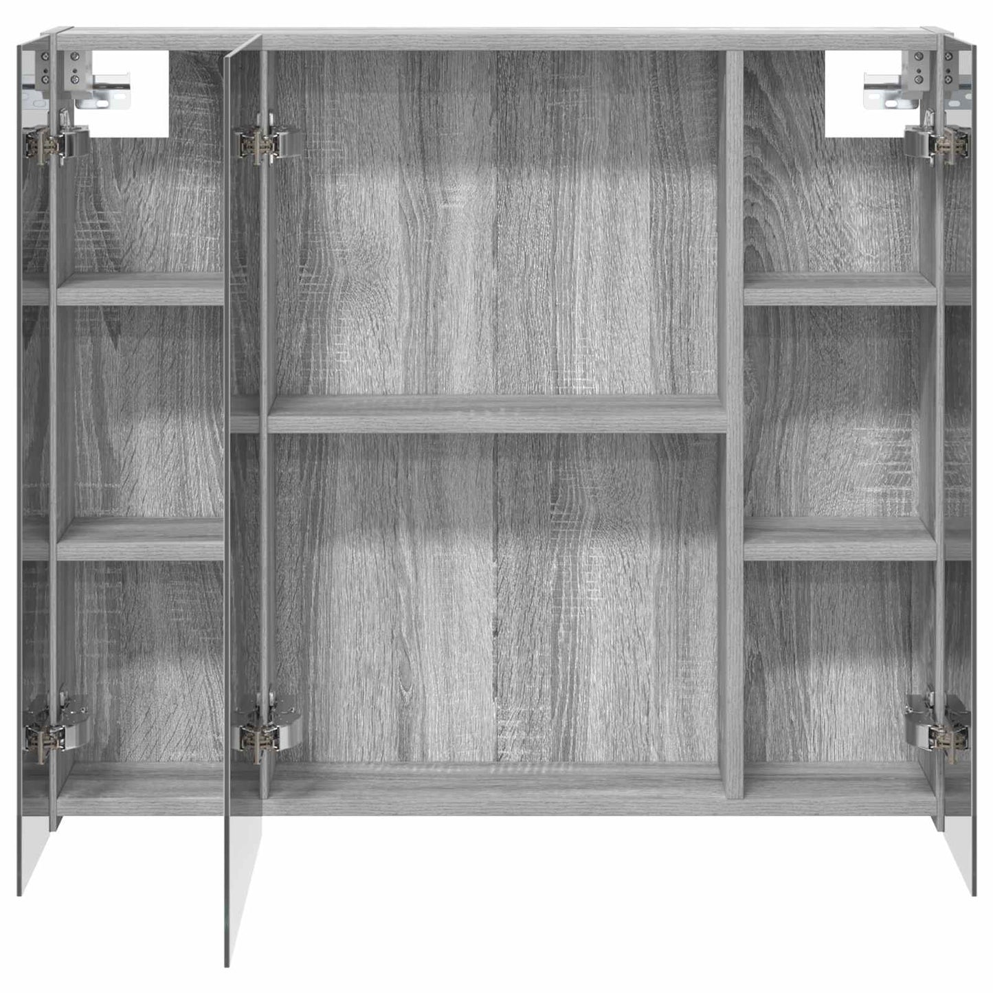 vidaXL Bathroom Mirror Cabinet with Door Grey Sonoma 80 x 14.5 x 70 cm