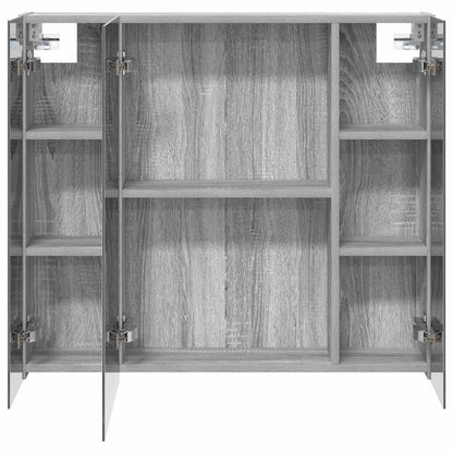 vidaXL Bathroom Mirror Cabinet with Door Grey Sonoma 80 x 14.5 x 70 cm
