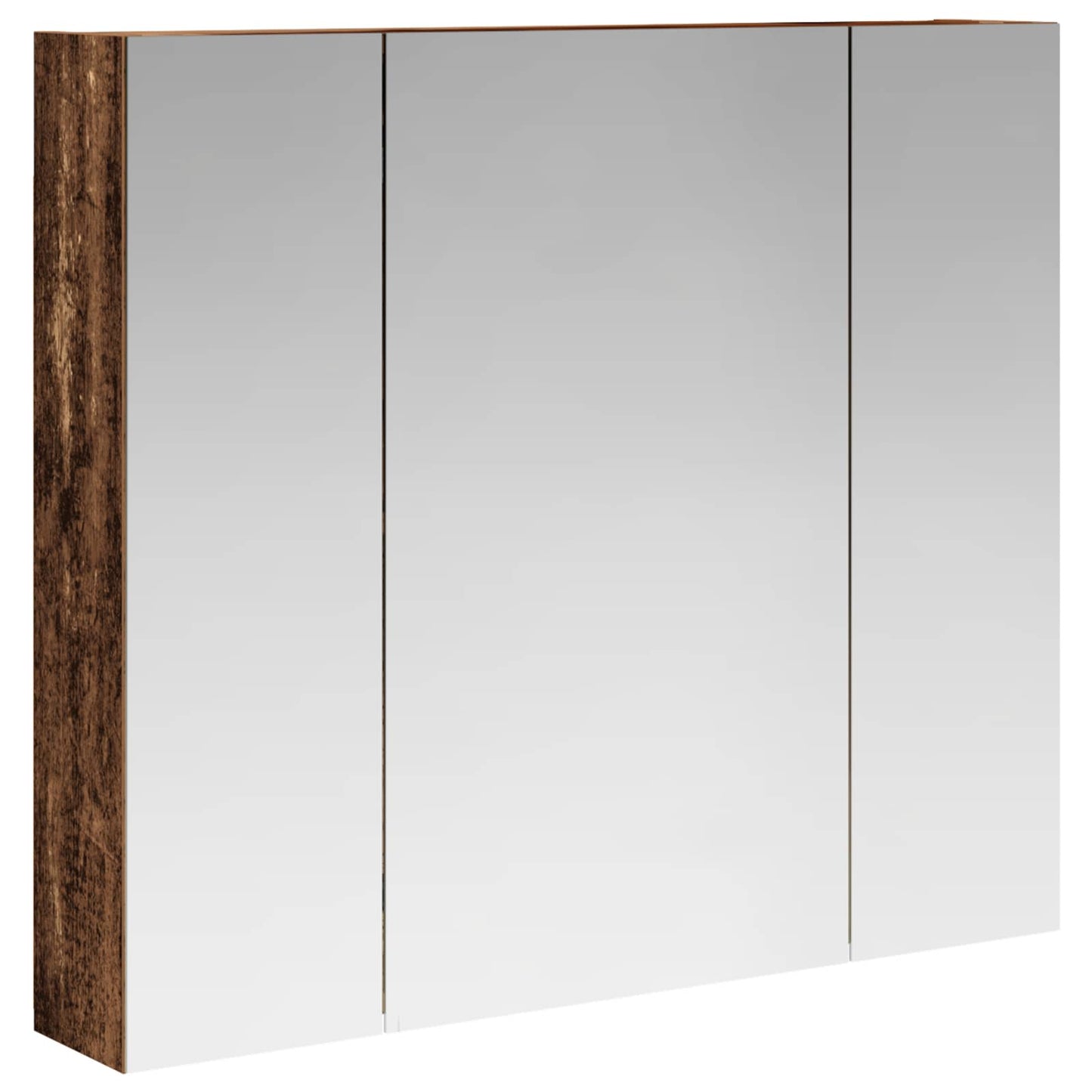 vidaXL Bathroom Mirror Cabinet with Shelf Old Wood 80 x 14.5 x 70 cm