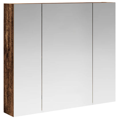 vidaXL Bathroom Mirror Cabinet with Shelf Old Wood 80 x 14.5 x 70 cm