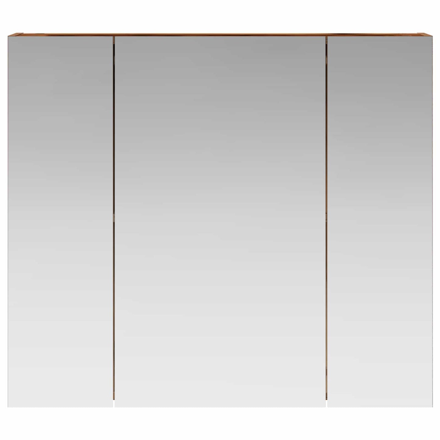 vidaXL Bathroom Mirror Cabinet with Shelf Old Wood 80 x 14.5 x 70 cm