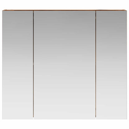 vidaXL Bathroom Mirror Cabinet with Shelf Old Wood 80 x 14.5 x 70 cm