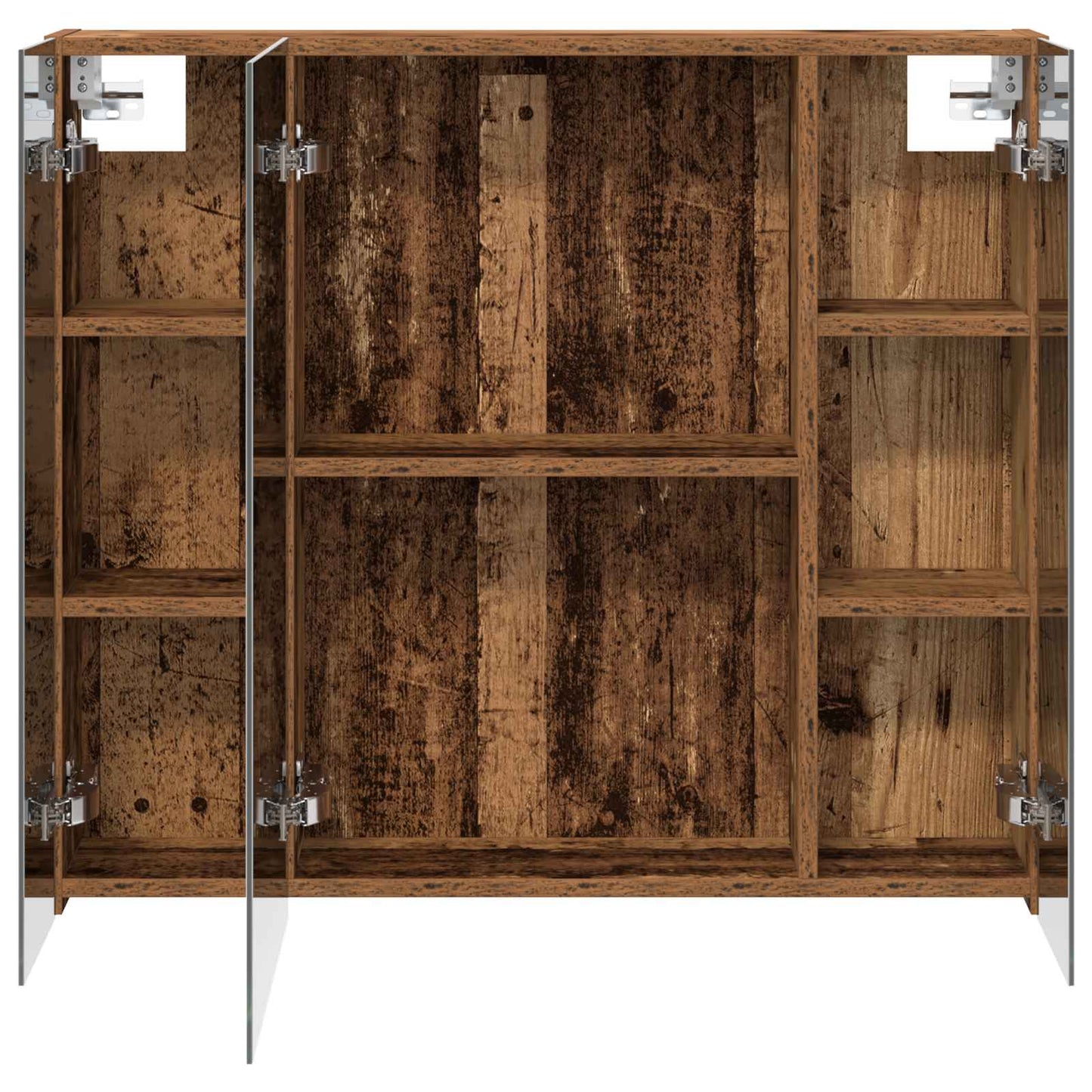 vidaXL Bathroom Mirror Cabinet with Shelf Old Wood 80 x 14.5 x 70 cm