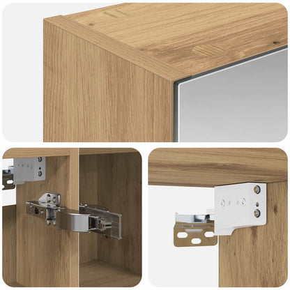 vidaXL Bathroom Mirror Cabinet Artisian Oak 80 x 14.5 x 70 cm