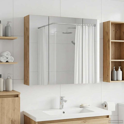 vidaXL Bathroom Mirror Cabinet Artisian Oak 80 x 14.5 x 70 cm