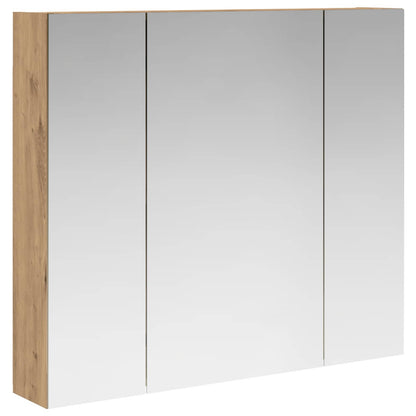 vidaXL Bathroom Mirror Cabinet Artisian Oak 80 x 14.5 x 70 cm