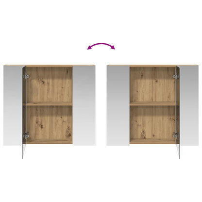 vidaXL Bathroom Mirror Cabinet Artisian Oak 80 x 14.5 x 70 cm