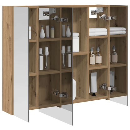 vidaXL Bathroom Mirror Cabinet Artisian Oak 80 x 14.5 x 70 cm