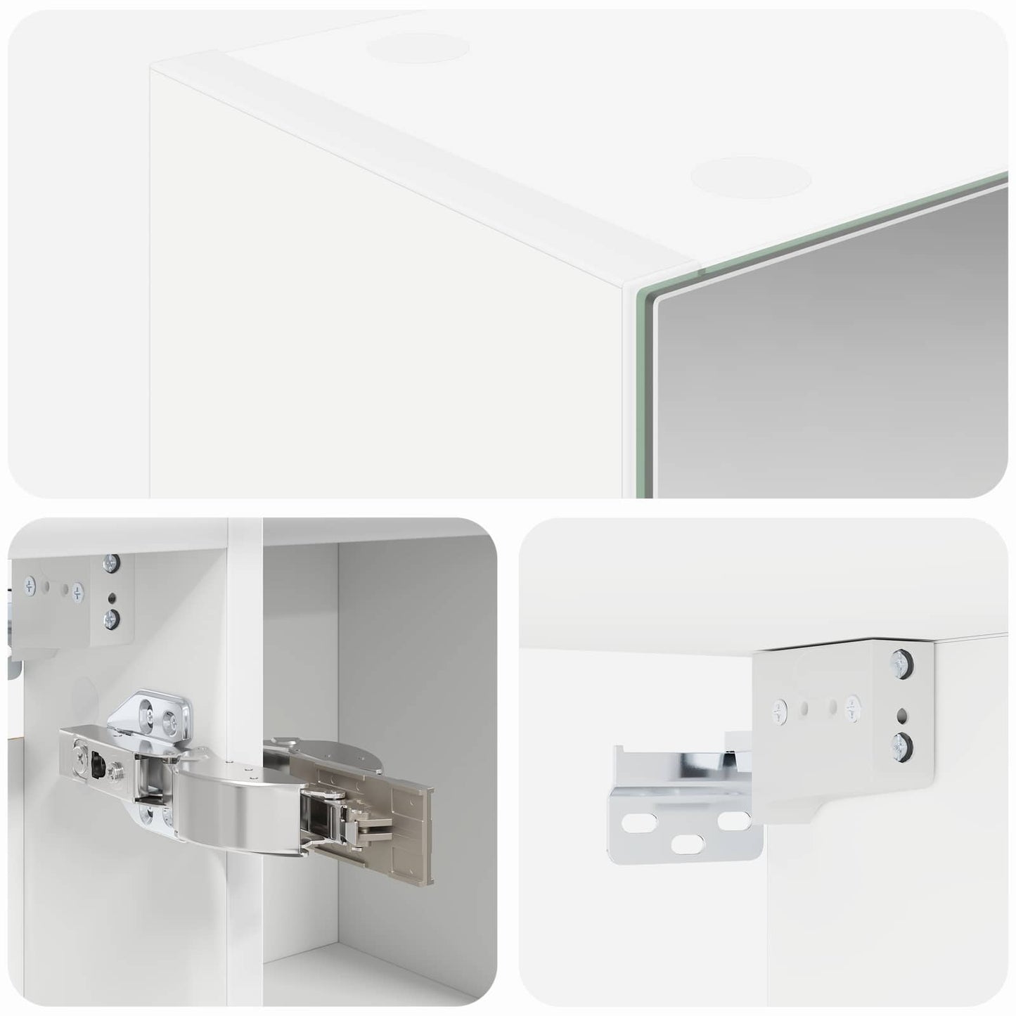vidaXL Bathroom Mirror Cabinet White 80 x 14.5 x 70 cm Engineered wood