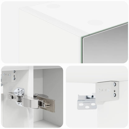 vidaXL Bathroom Mirror Cabinet White 80 x 14.5 x 70 cm Engineered wood