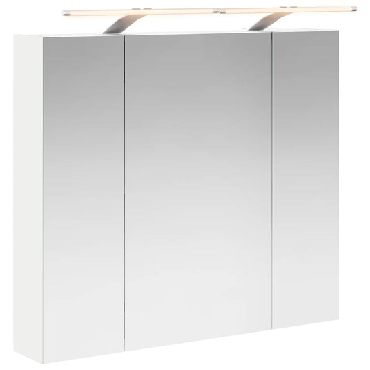 vidaXL Bathroom Mirror Cabinet White 80 x 14.5 x 70 cm Engineered wood