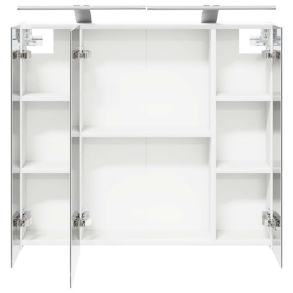 vidaXL Bathroom Mirror Cabinet White 80 x 14.5 x 70 cm Engineered wood