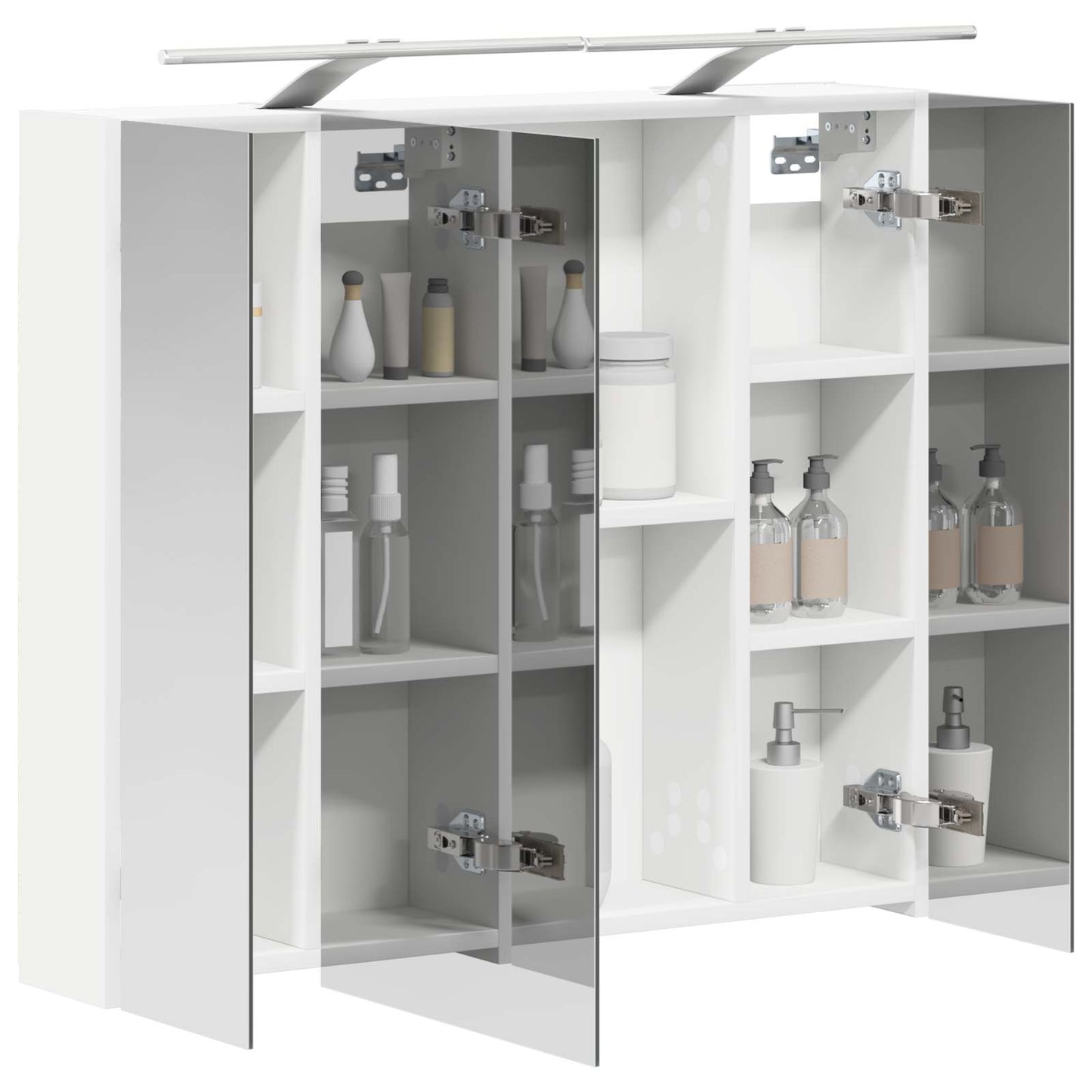 vidaXL Bathroom Mirror Cabinet White 80 x 14.5 x 70 cm Engineered wood