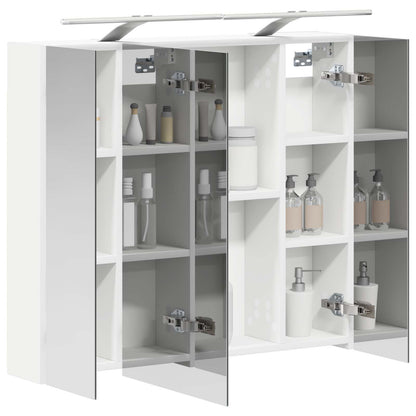 vidaXL Bathroom Mirror Cabinet White 80 x 14.5 x 70 cm Engineered wood