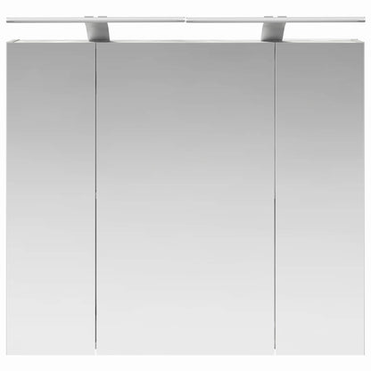 vidaXL Bathroom Mirror Cabinet with Shelf Black Oak 80 x 14.5 x 70 cm