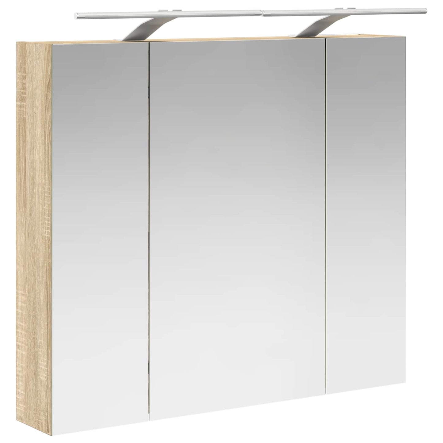 vidaXL Bathroom Mirror Cabinet with Shelf Sonoma Oak 80 x 14.5 x 70 cm
