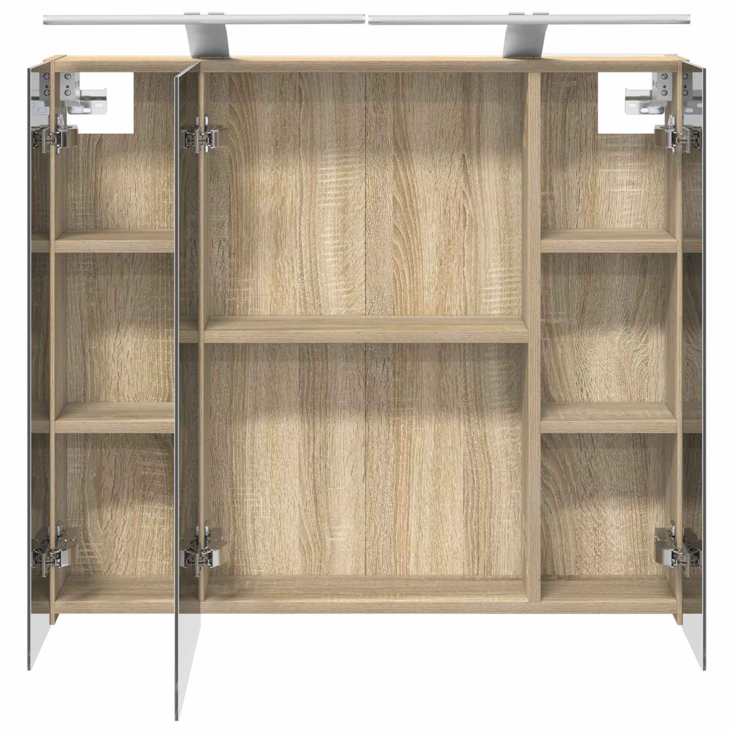 vidaXL Bathroom Mirror Cabinet with Shelf Sonoma Oak 80 x 14.5 x 70 cm