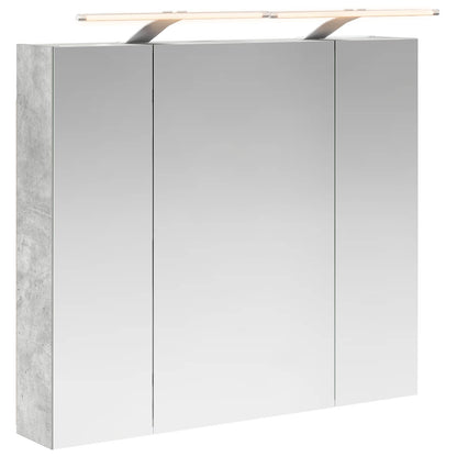 vidaXL Bathroom Mirror Cabinet Concrete Grey 80 x 14.5 x 70 cm