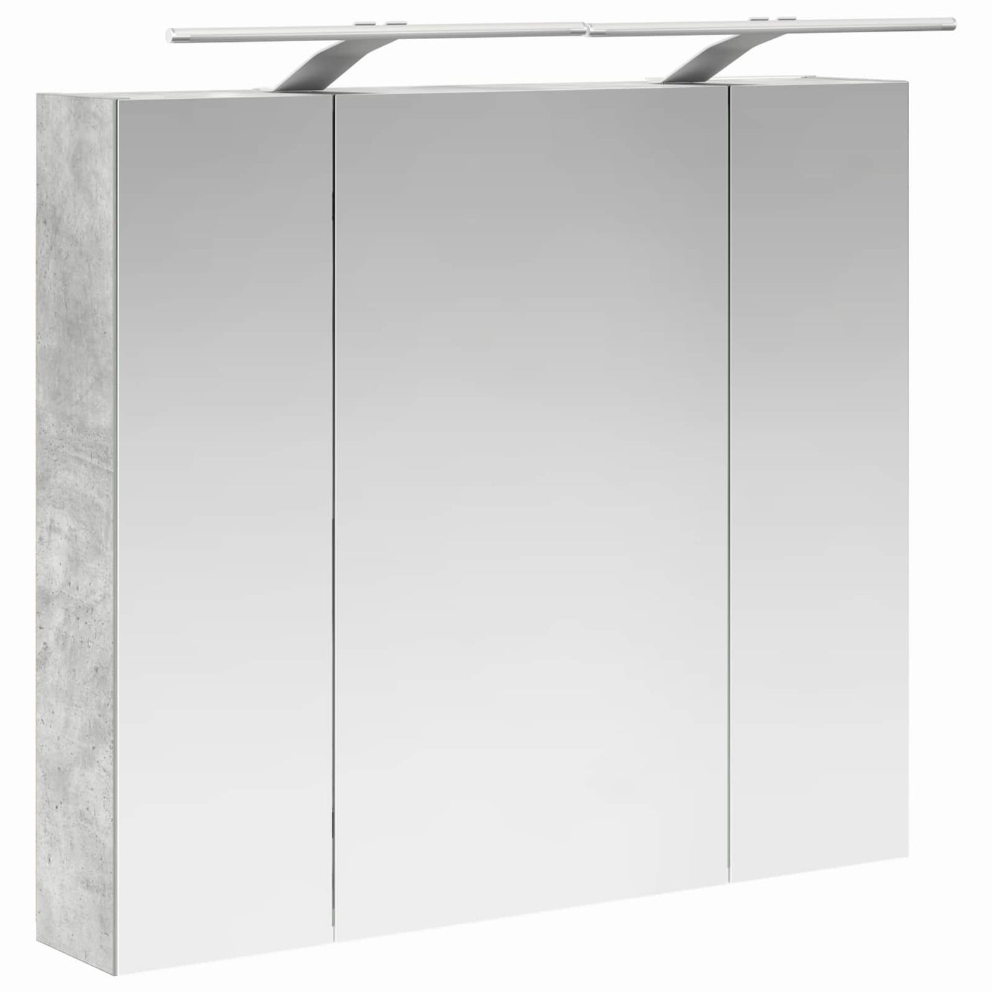 vidaXL Bathroom Mirror Cabinet Concrete Grey 80 x 14.5 x 70 cm