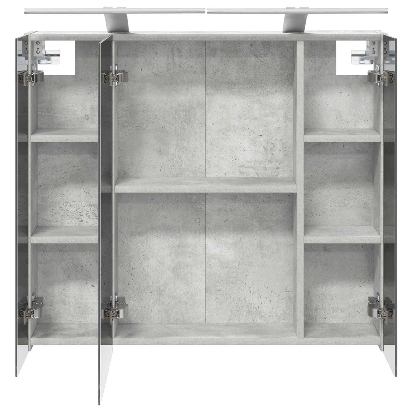 vidaXL Bathroom Mirror Cabinet Concrete Grey 80 x 14.5 x 70 cm
