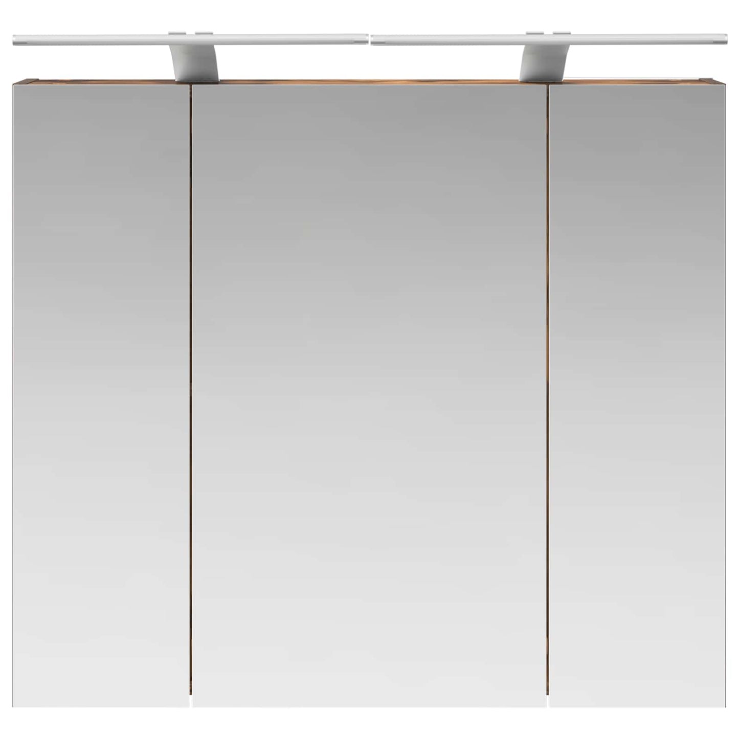 vidaXL Bathroom Mirror Cabinet with Shelf Smoked Oak 80 x 14.5 x 70 cm