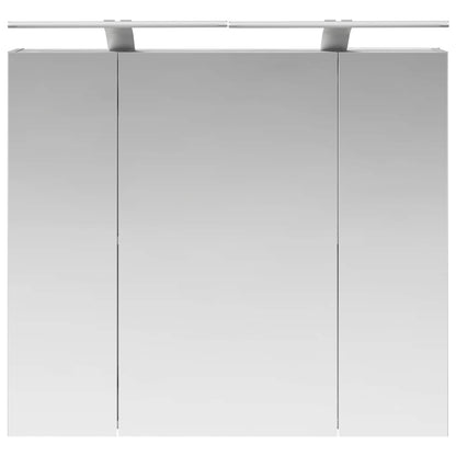 vidaXL Bathroom Mirror Cabinet with Door Grey Sonoma 80 x 14.5 x 70 cm